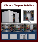 Câmara Fria JC 4x4 Congelado Piso Pain com Cond Elgin 380w/3F