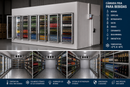 Walk In Cooler JC Congelados 4 Portas Vidro Com Piso Pai...