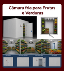 Câmara Fria JC 4x4 Congelado Piso Pain com Cond Elgin 380w/3F