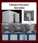 Câmara Fria JC 4x4 Congelado Piso Pain com Cond Elgin 380w/3F