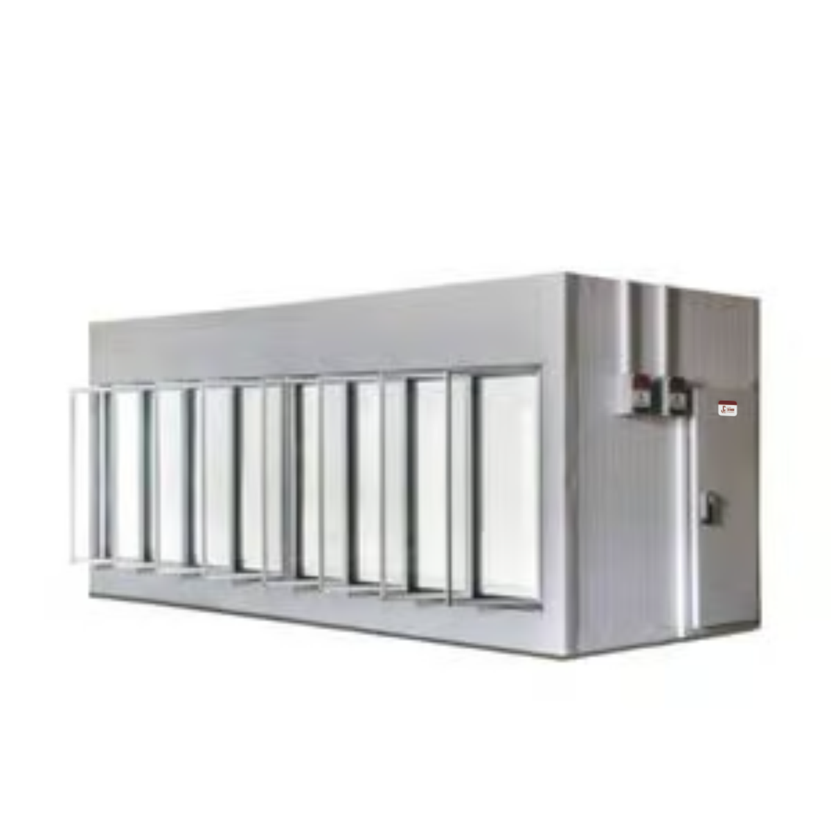 Walk in Cooler JC Resfriados 8 Portas Vidro sem Piso Pai
